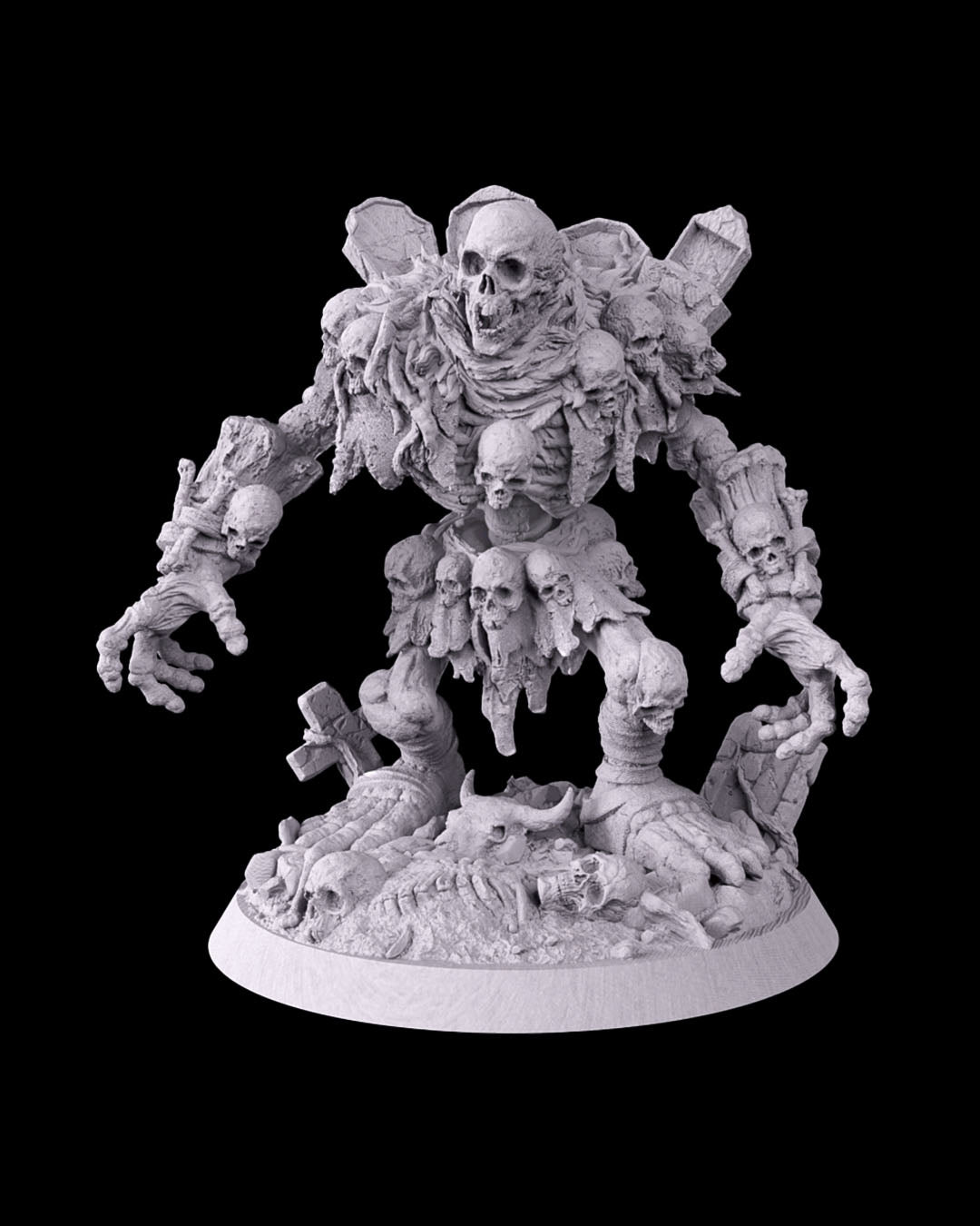 Thombstone Golem, primed grey