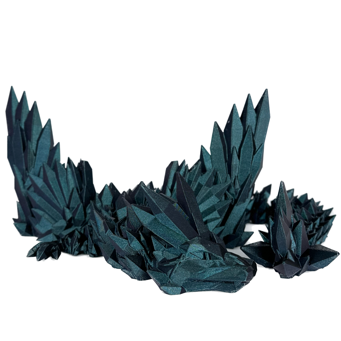 Crystal winged volwassen draak