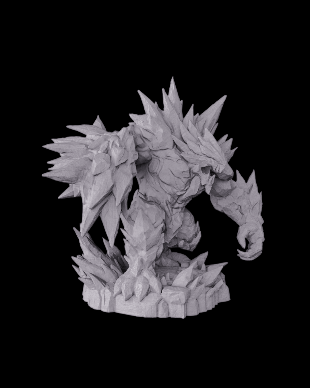 Glacier Golem, primed grey