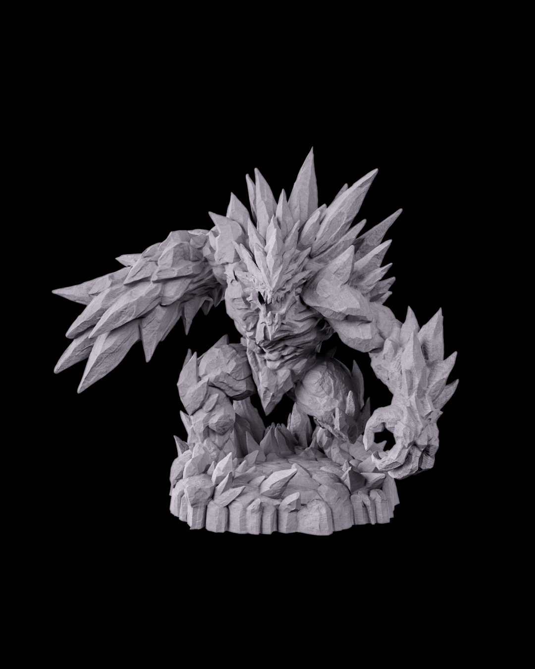 Glacier Golem, primed grey