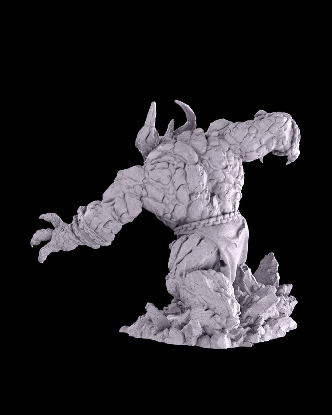 Magma Golem, primed grey