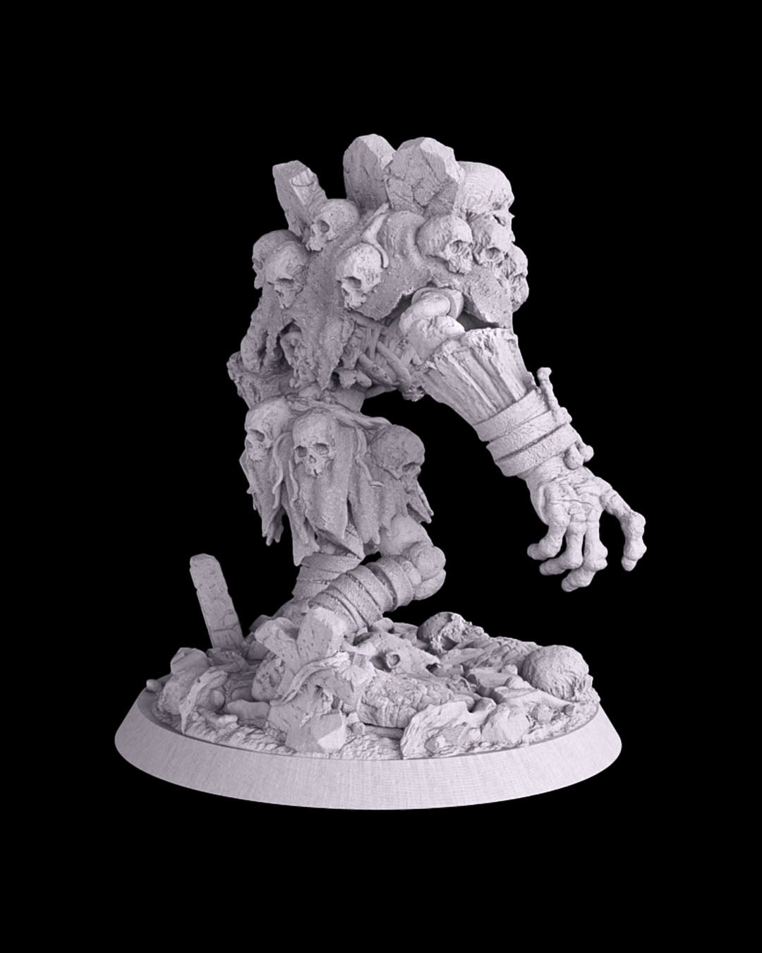 Thombstone Golem, primed grey
