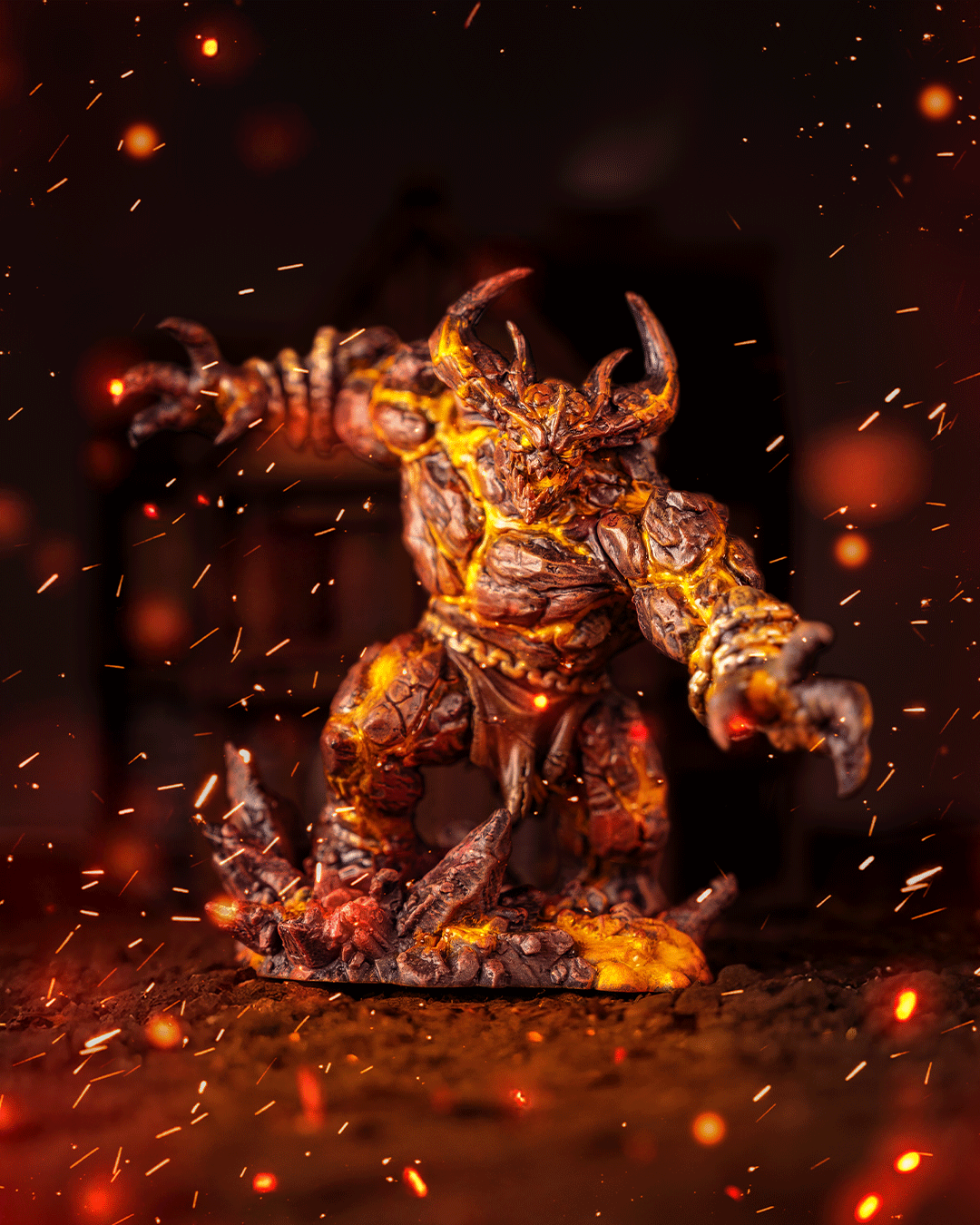 Magma Golem, primed grey